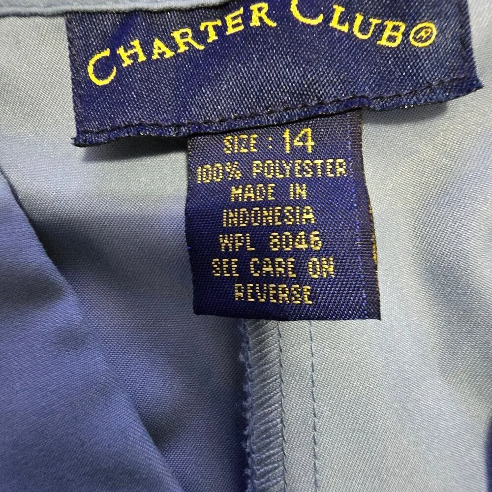 Lot Of 2 Charter Club Womens Golf Shorts Size 14 Blue & White - Picture 5 of 16